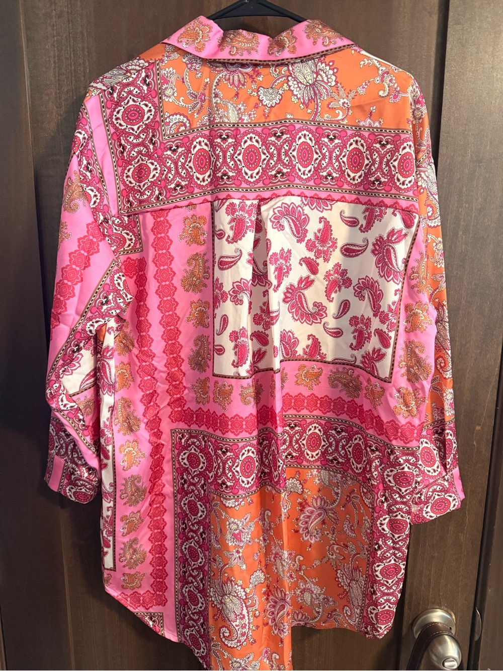 12th Tribe Satin Button Up - Picture 3 of 4
